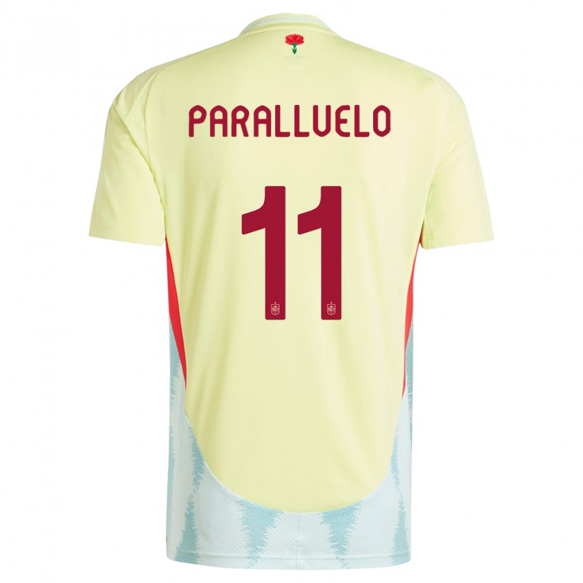 Niño Camiseta España Salma Paralluelo #11 Amarillo 2ª Equipación 24-26 La Camisa Argentina