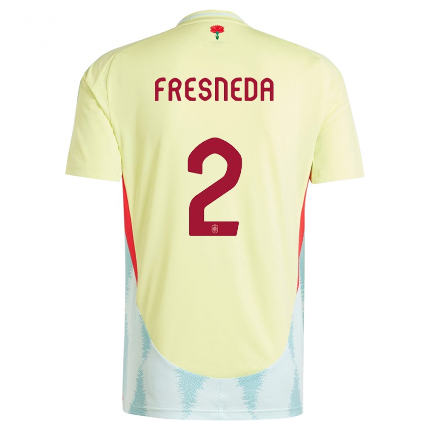 Niño Camiseta España Ivan Fresneda #2 Amarillo 2ª Equipación 24-26 La Camisa Argentina