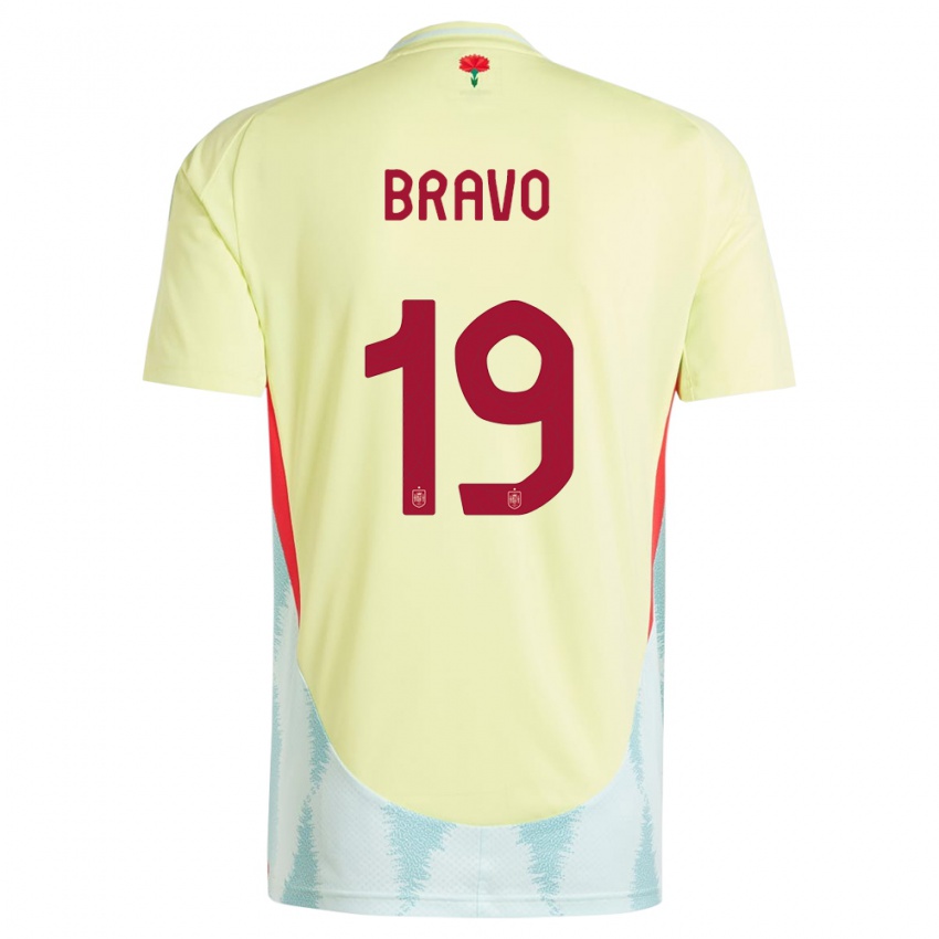 Niño Camiseta España Iker Bravo #19 Amarillo 2ª Equipación 24-26 La Camisa Argentina