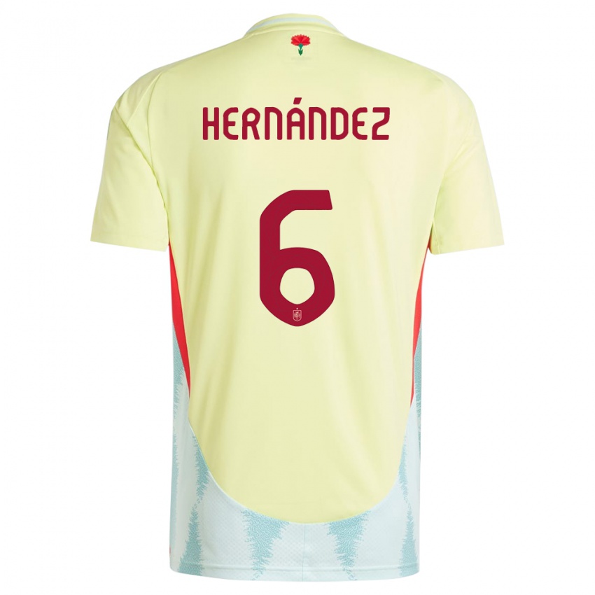 Niño Camiseta España Gerard Hernandez #6 Amarillo 2ª Equipación 24-26 La Camisa Argentina