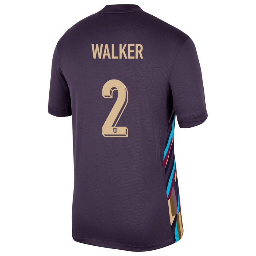 Niño Camiseta Inglaterra Kyle Walker #2 Pasa Oscura 2ª Equipación 24-26 La Camisa Argentina