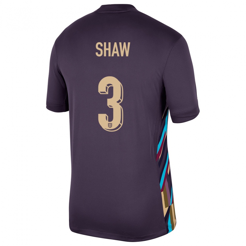 Niño Camiseta Inglaterra Luke Shaw #3 Pasa Oscura 2ª Equipación 24-26 La Camisa Argentina