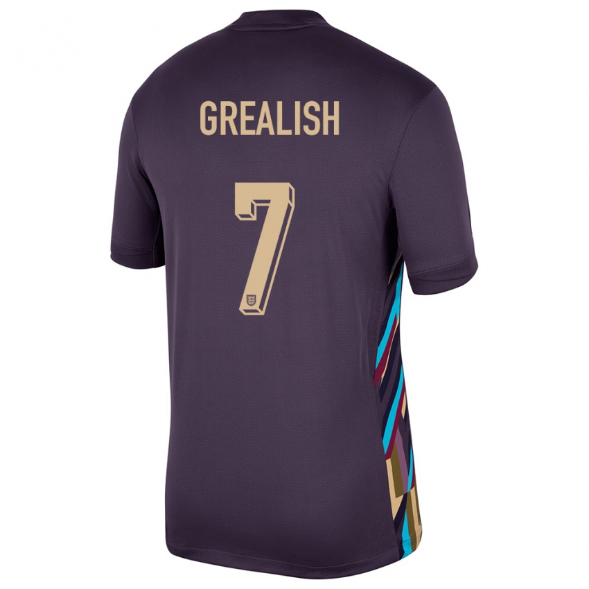 Niño Camiseta Inglaterra Jack Grealish #7 Pasa Oscura 2ª Equipación 24-26 La Camisa Argentina