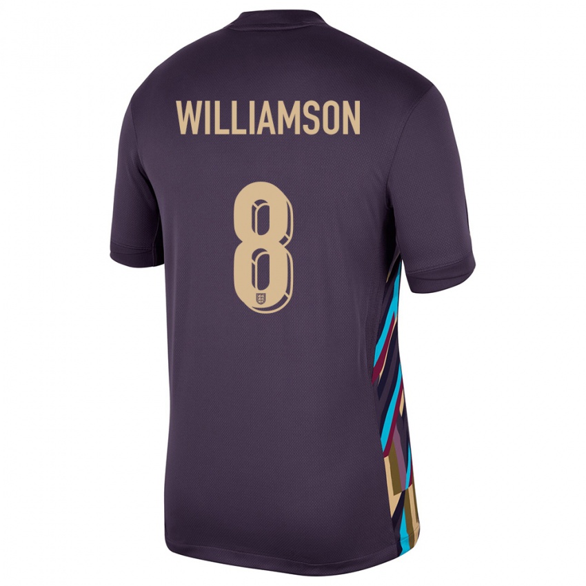 Niño Camiseta Inglaterra Leah Williamson #8 Pasa Oscura 2ª Equipación 24-26 La Camisa Argentina