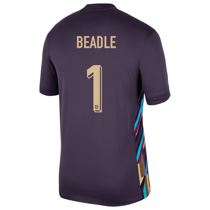 Niño Camiseta Inglaterra James Beadle #1 Pasa Oscura 2ª Equipación 24-26 La Camisa Argentina