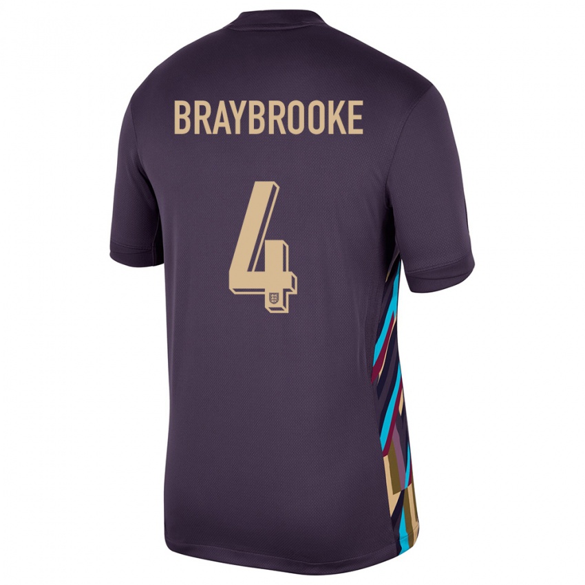 Niño Camiseta Inglaterra Samuel Braybrooke #4 Pasa Oscura 2ª Equipación 24-26 La Camisa Argentina