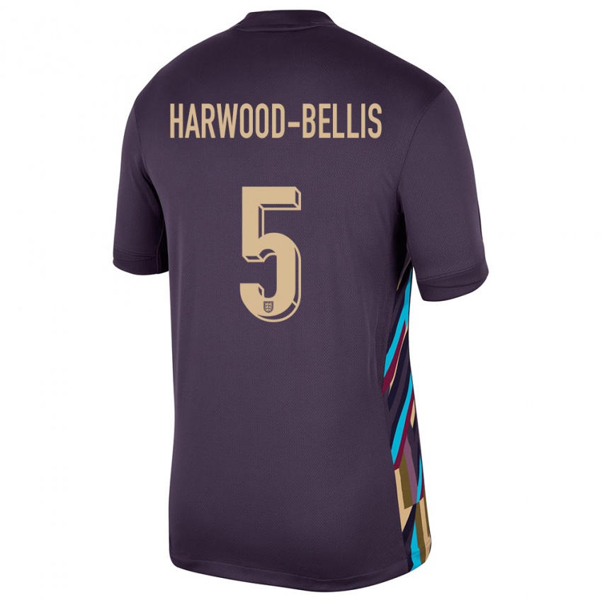 Niño Camiseta Inglaterra Taylor Harwood Bellis #5 Pasa Oscura 2ª Equipación 24-26 La Camisa Argentina