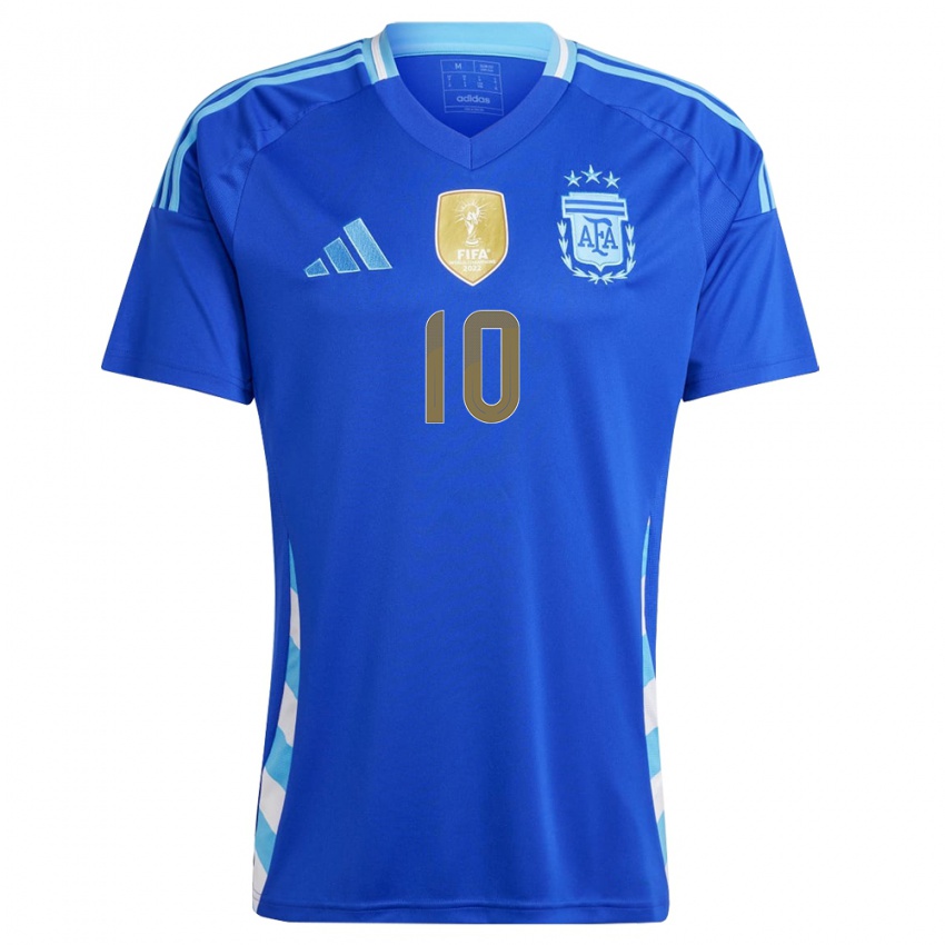 Niño Camiseta Argentina Axel Encinas #10 Azul 2ª Equipación 24-26 La Camisa Argentina