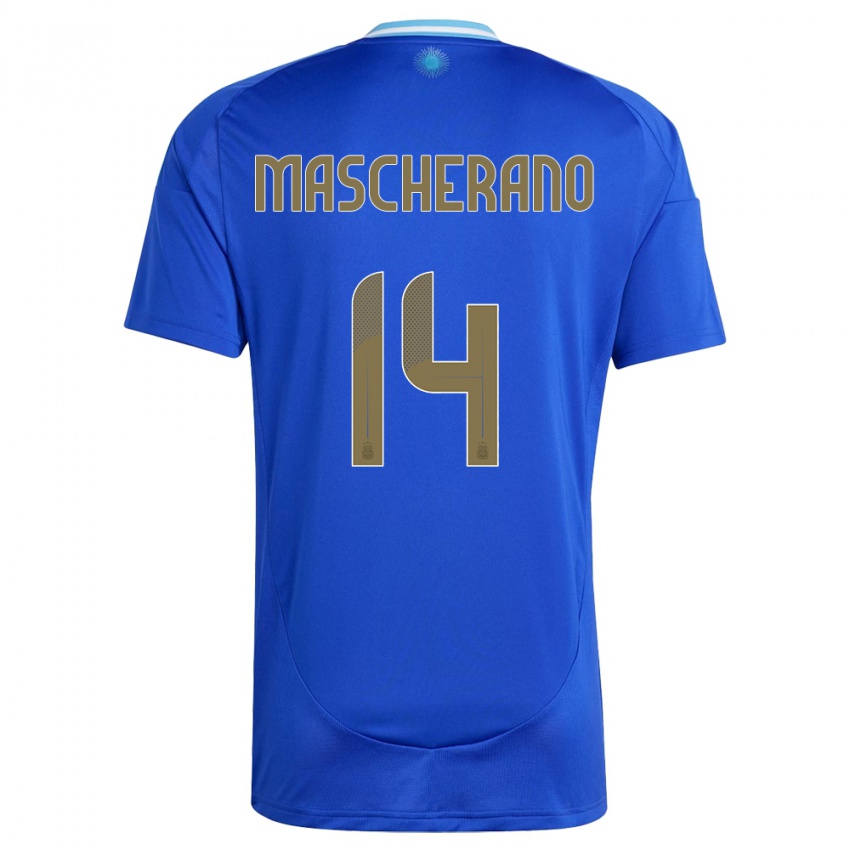 Niño Camiseta Argentina Javier Mascherano #14 Azul 2ª Equipación 24-26 La Camisa Argentina