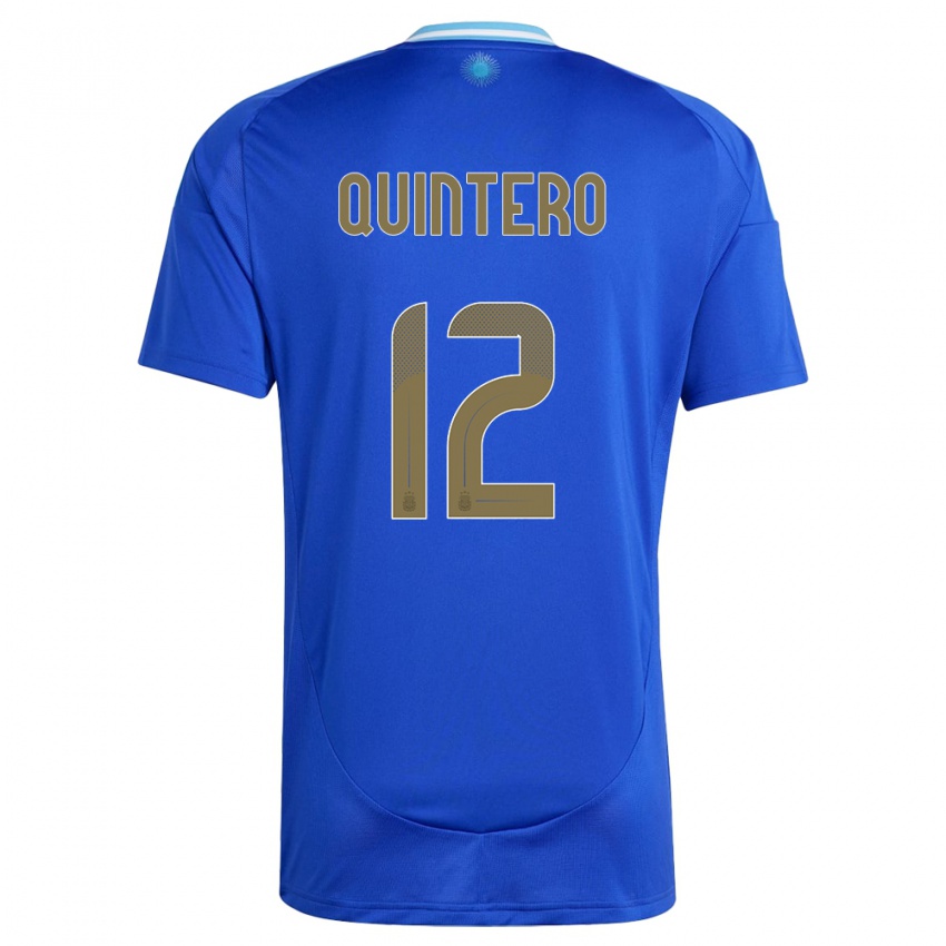 Niño Camiseta Argentina Valentino Quintero #12 Azul 2ª Equipación 24-26 La Camisa Argentina