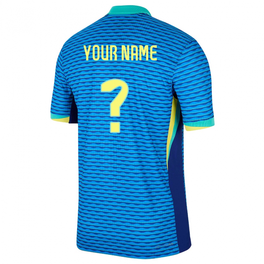 Niño Camiseta Brasil Su Nombre #0 Azul 2ª Equipación 24-26 La Camisa Argentina