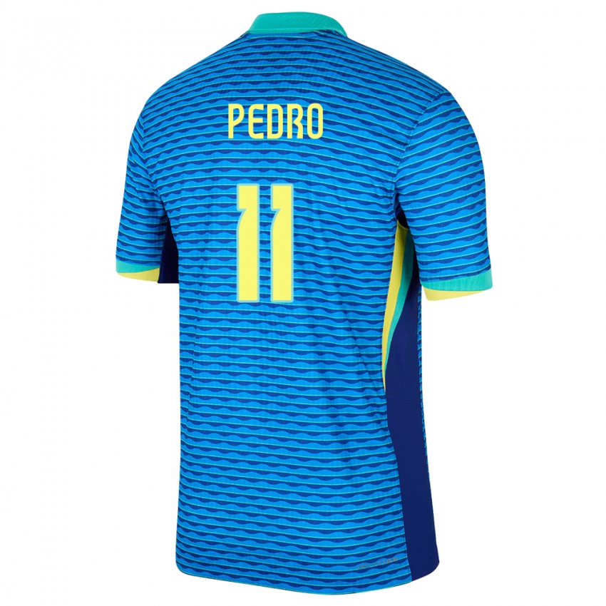 Niño Camiseta Brasil Pedro #11 Azul 2ª Equipación 24-26 La Camisa Argentina