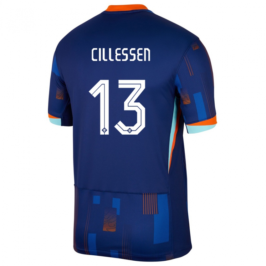 Niño Camiseta Países Bajos Jasper Cillessen #13 Azul 2ª Equipación 24-26 La Camisa Argentina