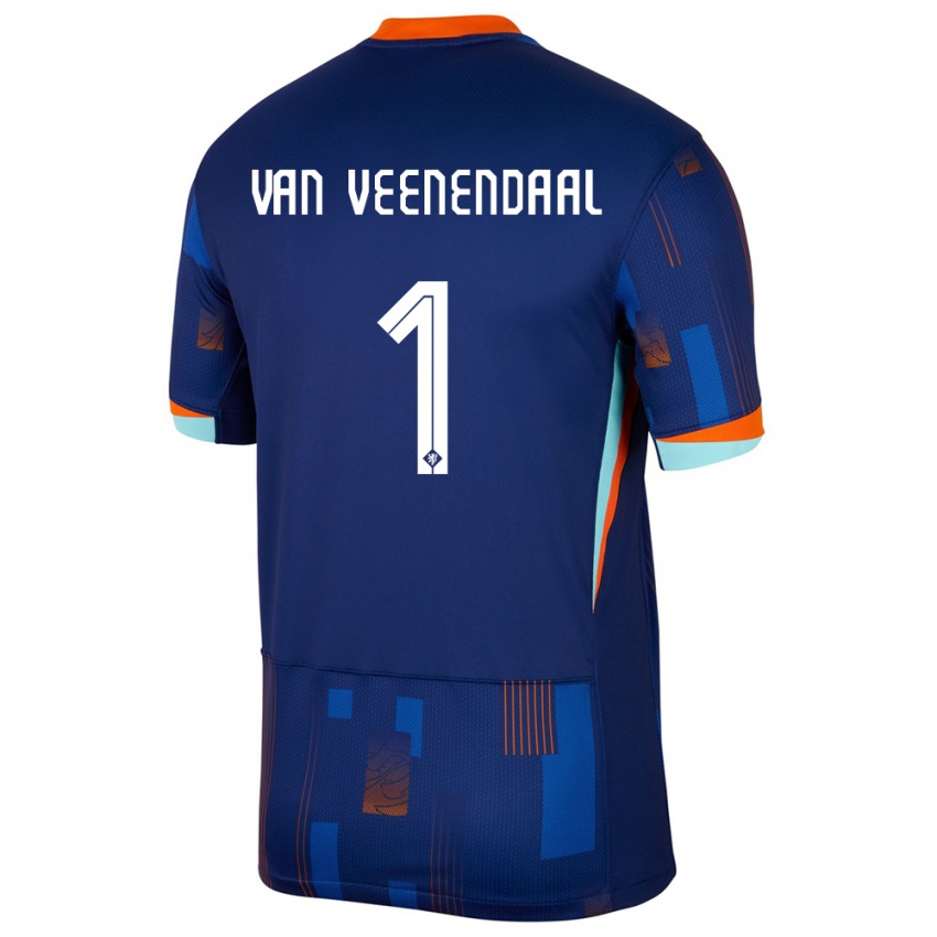 Niño Camiseta Países Bajos Sari Van Veenendaal #1 Azul 2ª Equipación 24-26 La Camisa Argentina