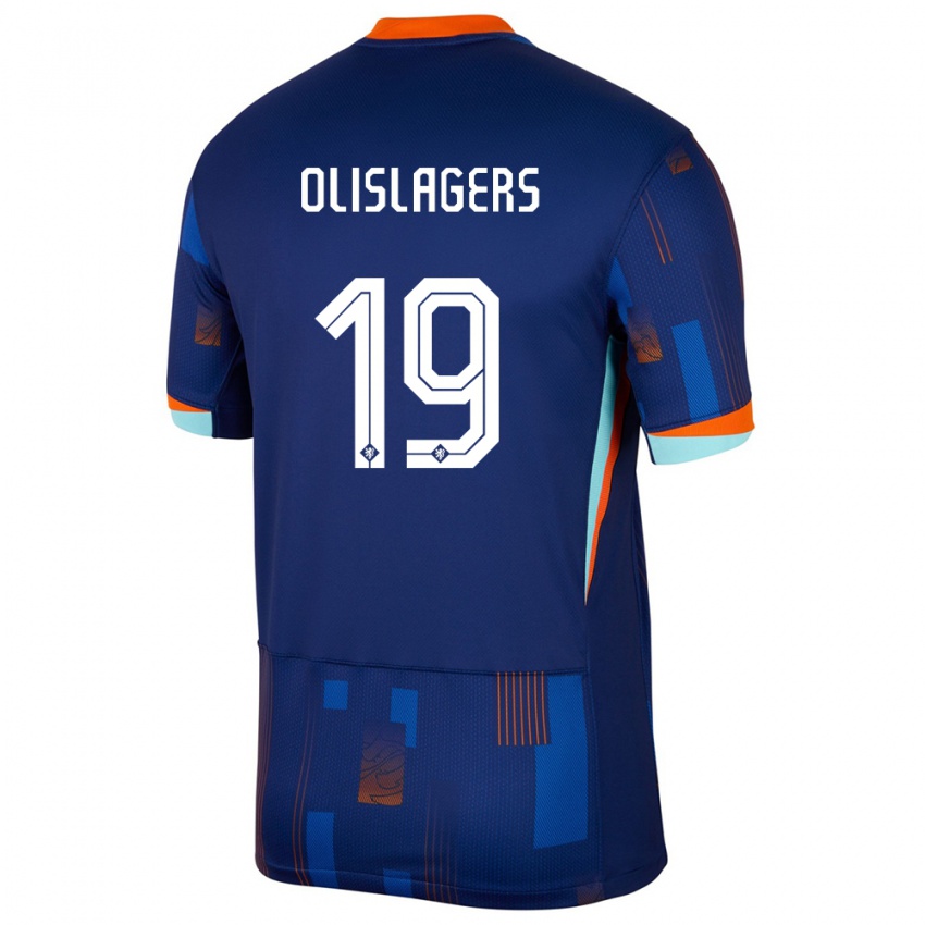 Niño Camiseta Países Bajos Marisa Olislagers #19 Azul 2ª Equipación 24-26 La Camisa Argentina