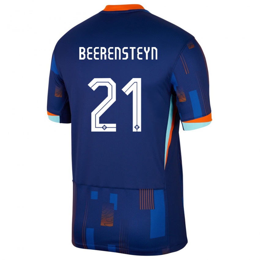 Niño Camiseta Países Bajos Lineth Beerensteyn #21 Azul 2ª Equipación 24-26 La Camisa Argentina