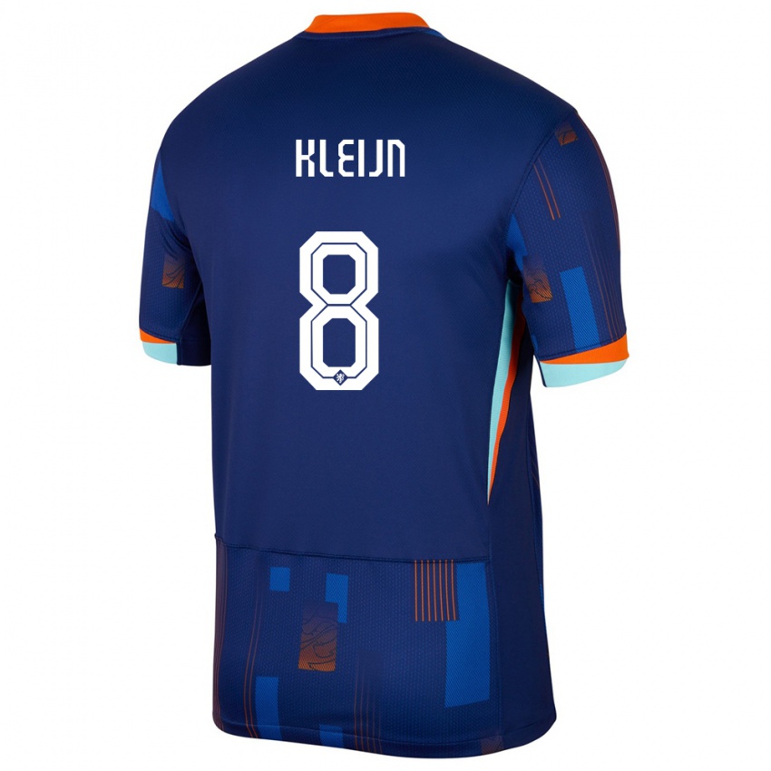 Niño Camiseta Países Bajos Mike Kleijn #8 Azul 2ª Equipación 24-26 La Camisa Argentina