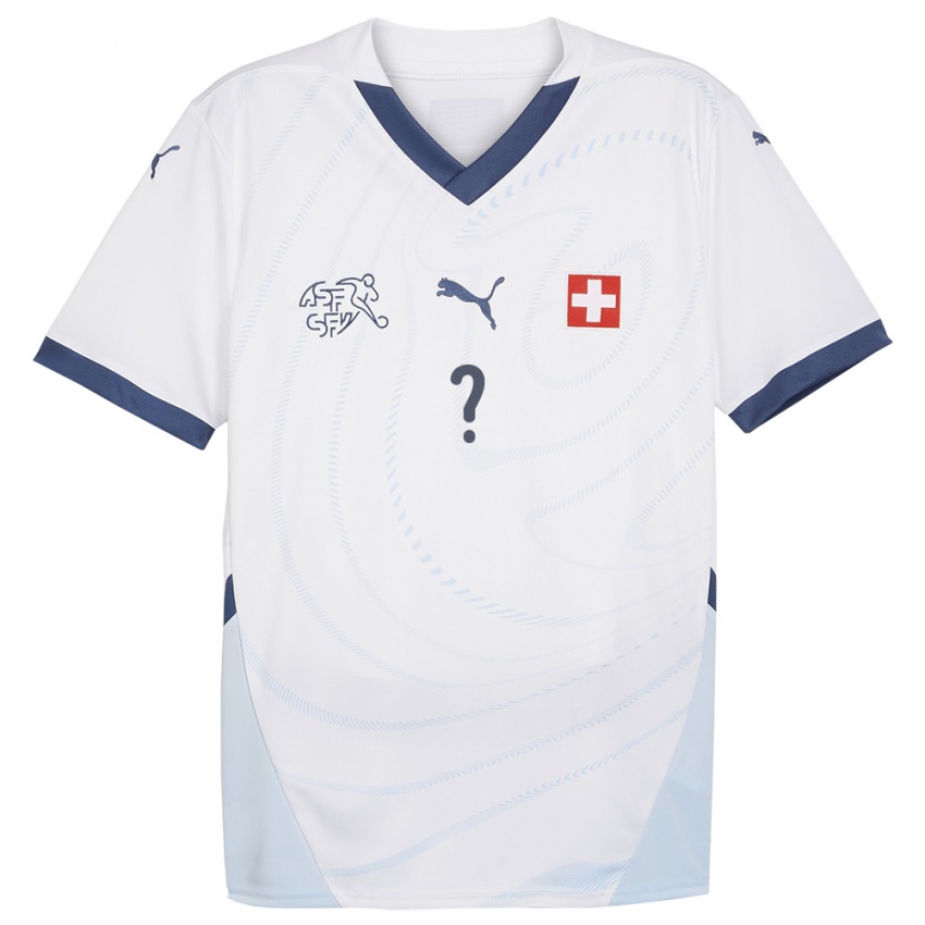 Niño Camiseta Suiza Su Nombre #0 Blanco 2ª Equipación 24-26 La Camisa Argentina