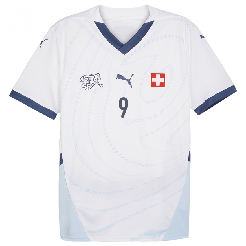 Niño Camiseta Suiza Haris Seferovic #9 Blanco 2ª Equipación 24-26 La Camisa Argentina