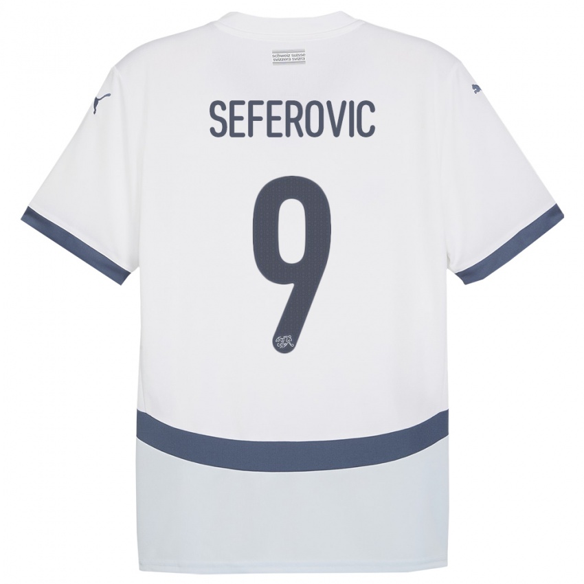 Niño Camiseta Suiza Haris Seferovic #9 Blanco 2ª Equipación 24-26 La Camisa Argentina