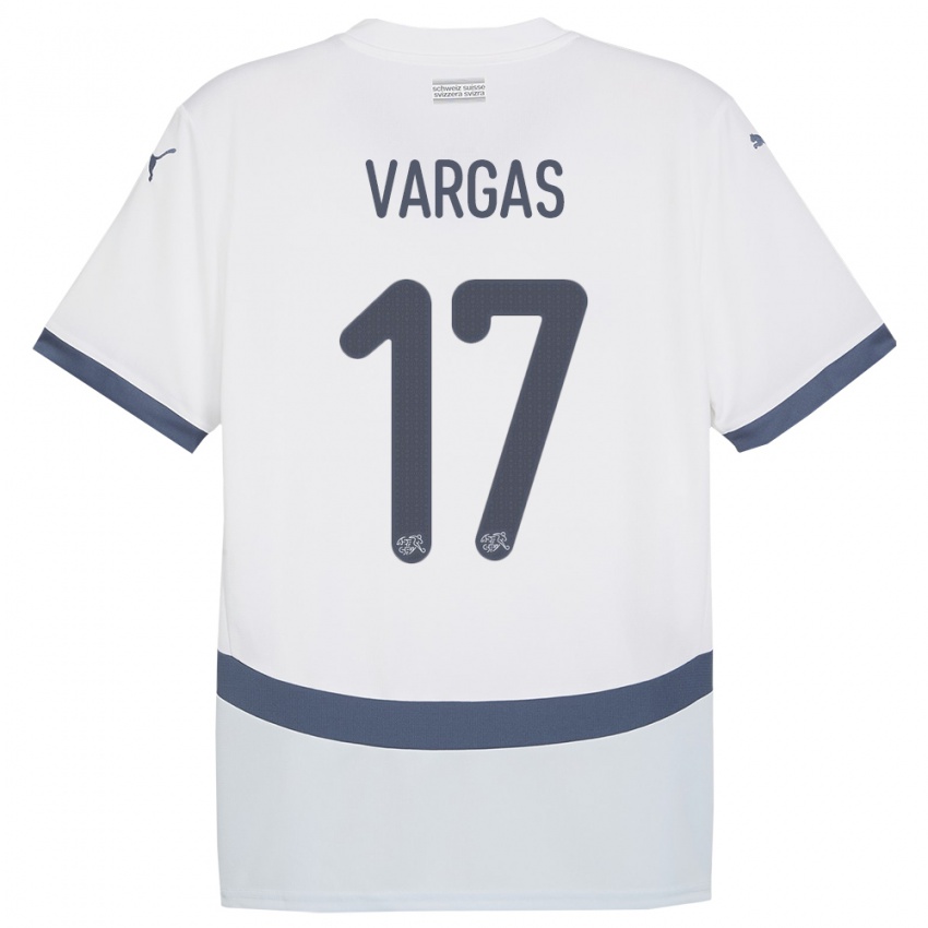 Niño Camiseta Suiza Ruben Vargas #17 Blanco 2ª Equipación 24-26 La Camisa Argentina