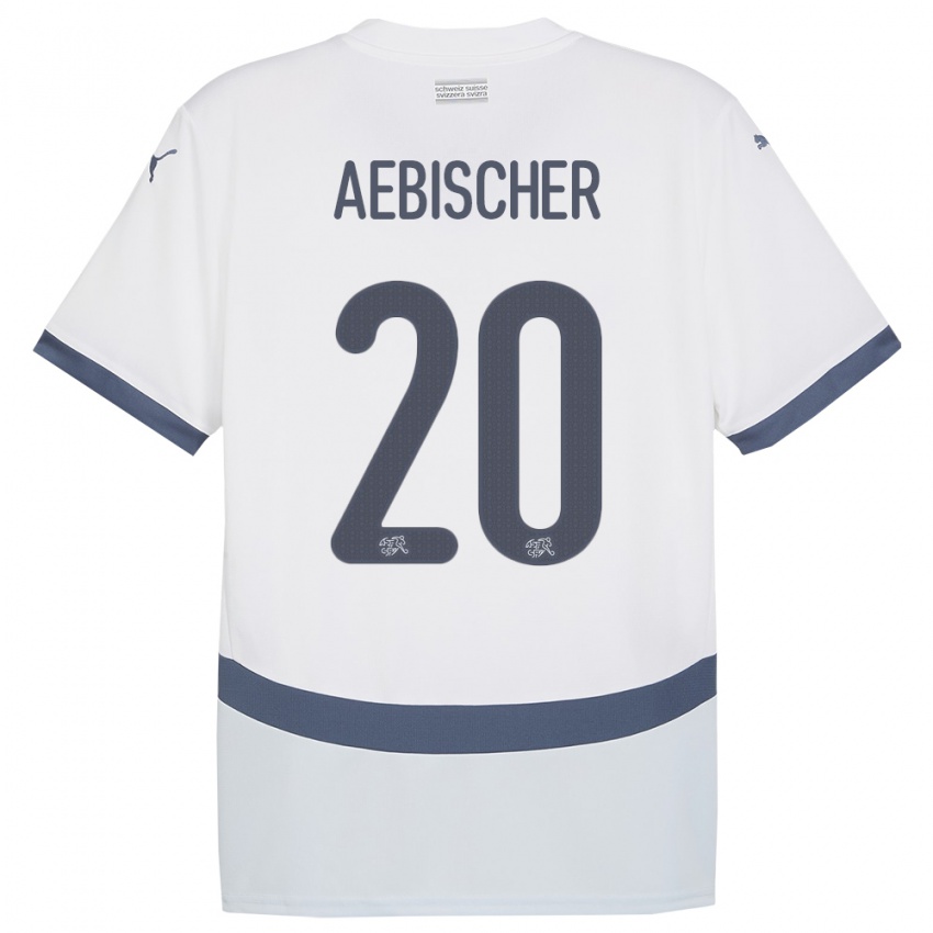 Niño Camiseta Suiza Michel Aebischer #20 Blanco 2ª Equipación 24-26 La Camisa Argentina