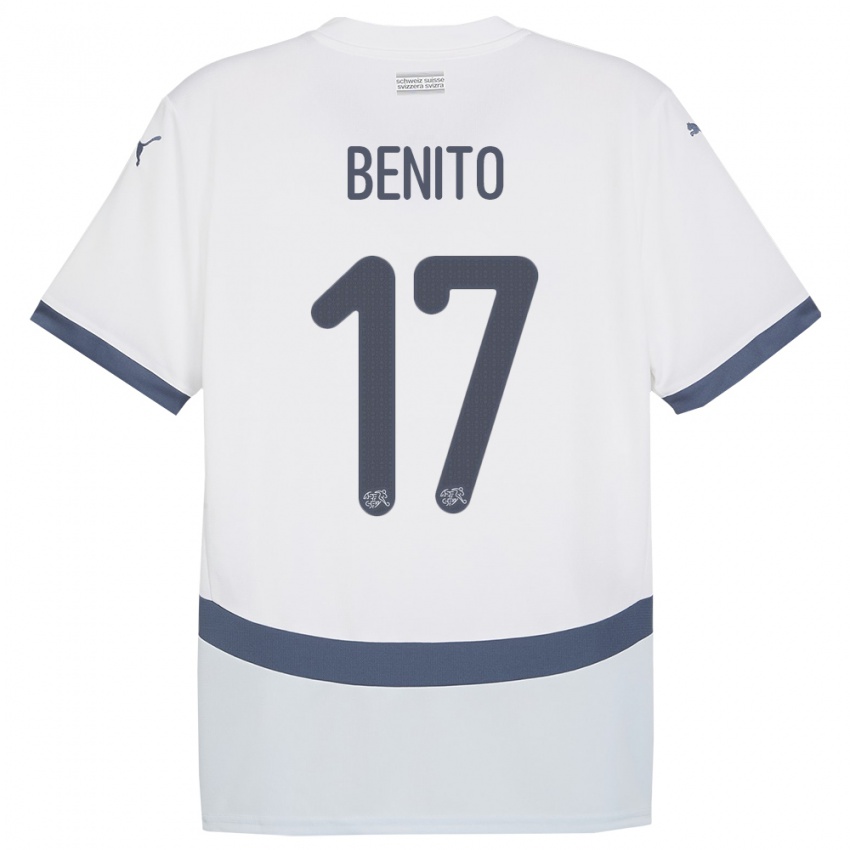 Niño Camiseta Suiza Loris Benito #17 Blanco 2ª Equipación 24-26 La Camisa Argentina