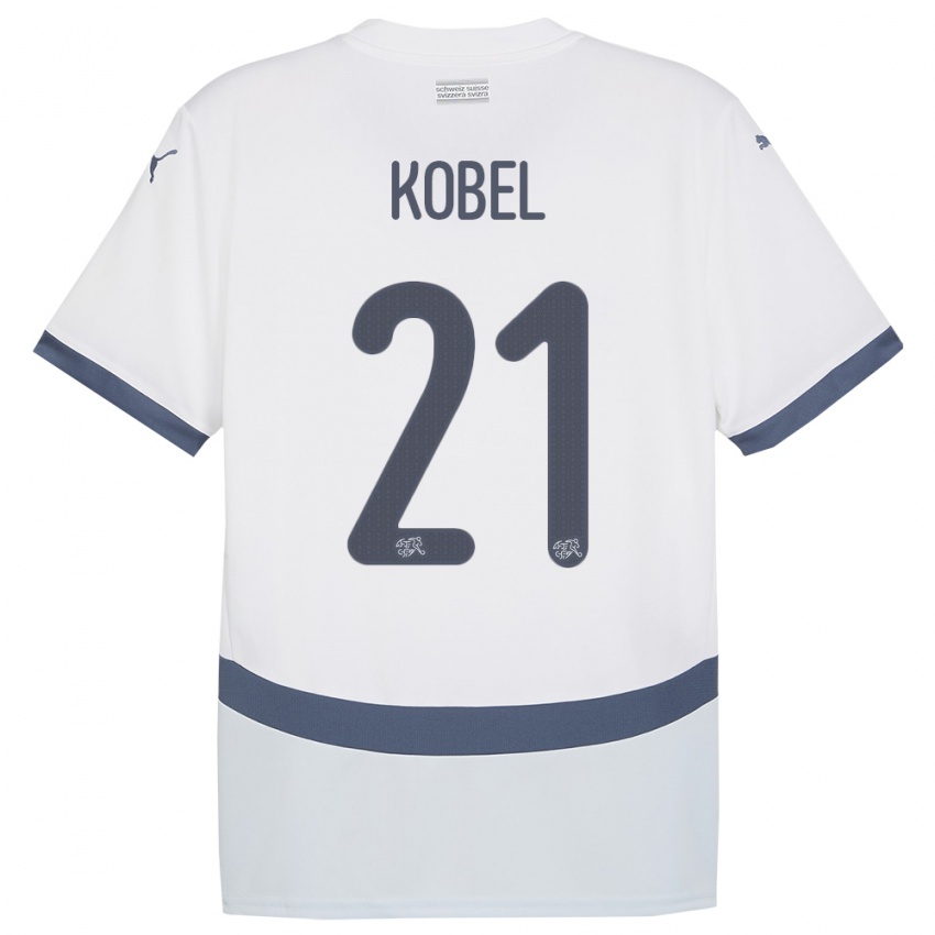 Niño Camiseta Suiza Gregor Kobel #21 Blanco 2ª Equipación 24-26 La Camisa Argentina