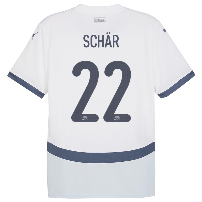 Niño Camiseta Suiza Fabian Schar #22 Blanco 2ª Equipación 24-26 La Camisa Argentina