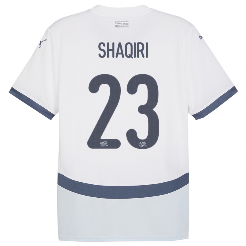 Niño Camiseta Suiza Xherdan Shaqiri #23 Blanco 2ª Equipación 24-26 La Camisa Argentina