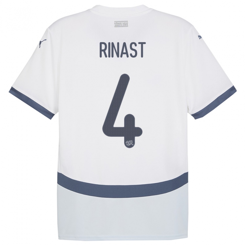 Niño Camiseta Suiza Rachel Rinast #4 Blanco 2ª Equipación 24-26 La Camisa Argentina