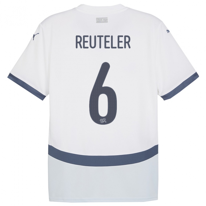 Niño Camiseta Suiza Geraldine Reuteler #6 Blanco 2ª Equipación 24-26 La Camisa Argentina