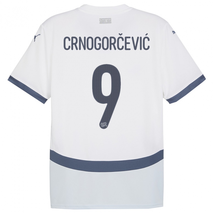 Niño Camiseta Suiza Ana Maria Crnogorcevic #9 Blanco 2ª Equipación 24-26 La Camisa Argentina