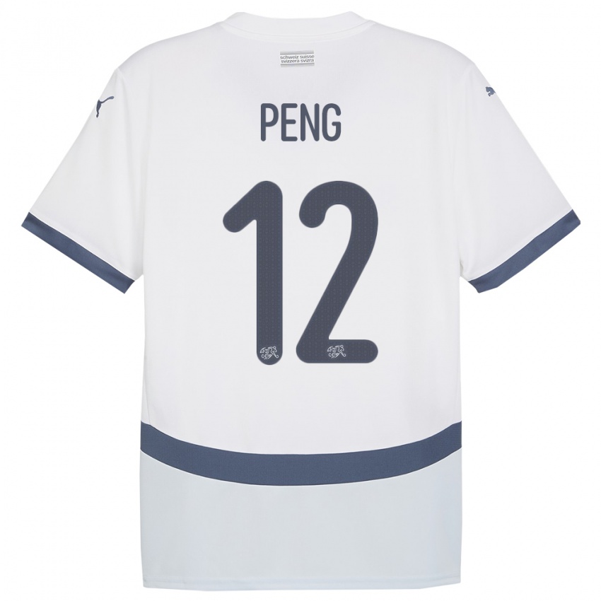 Niño Camiseta Suiza Livia Peng #12 Blanco 2ª Equipación 24-26 La Camisa Argentina