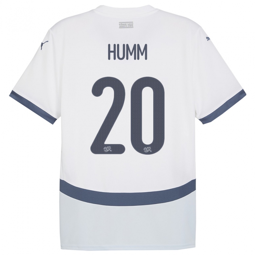 Niño Camiseta Suiza Fabienne Humm #20 Blanco 2ª Equipación 24-26 La Camisa Argentina