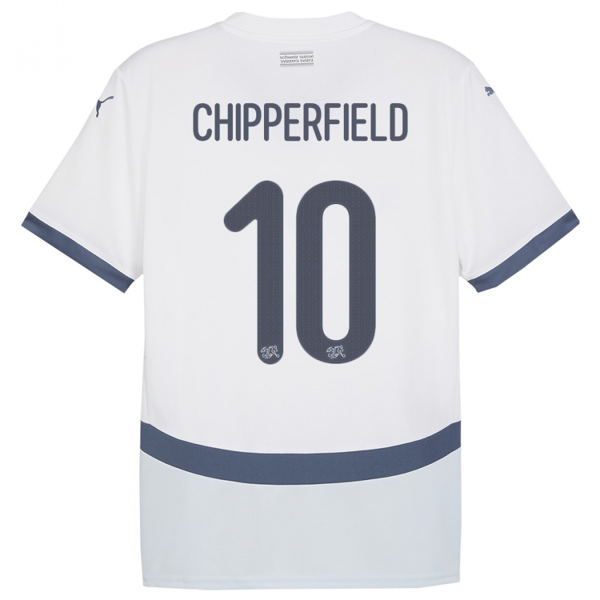 Niño Camiseta Suiza Liam Chipperfield #10 Blanco 2ª Equipación 24-26 La Camisa Argentina