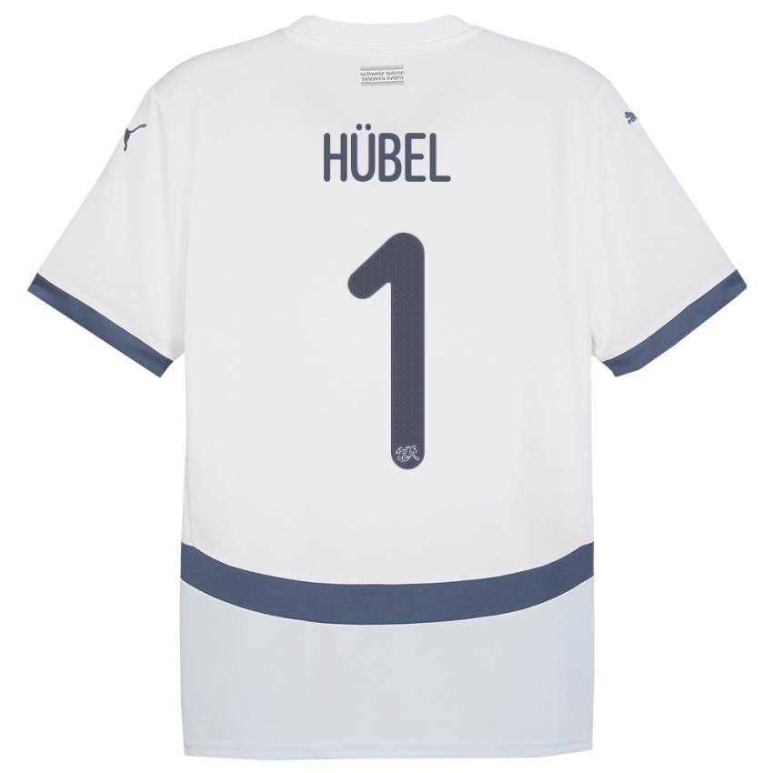 Niño Camiseta Suiza Marvin Hubel #1 Blanco 2ª Equipación 24-26 La Camisa Argentina