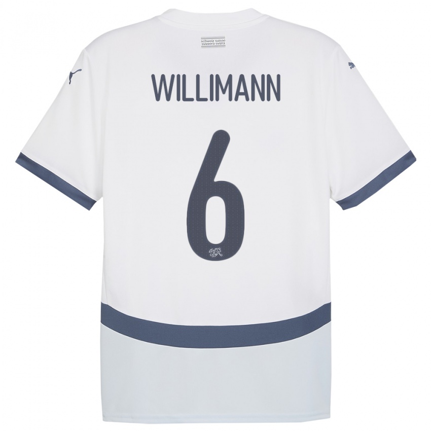 Niño Camiseta Suiza Mauricio Willimann #6 Blanco 2ª Equipación 24-26 La Camisa Argentina