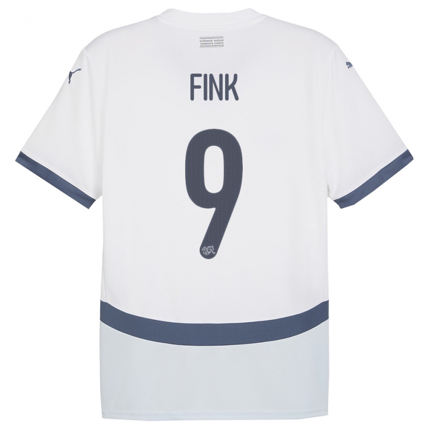 Niño Camiseta Suiza Bradley Fink #9 Blanco 2ª Equipación 24-26 La Camisa Argentina