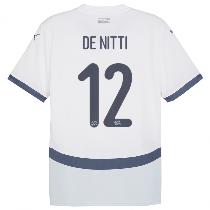 Niño Camiseta Suiza Gianni De Nitti #12 Blanco 2ª Equipación 24-26 La Camisa Argentina