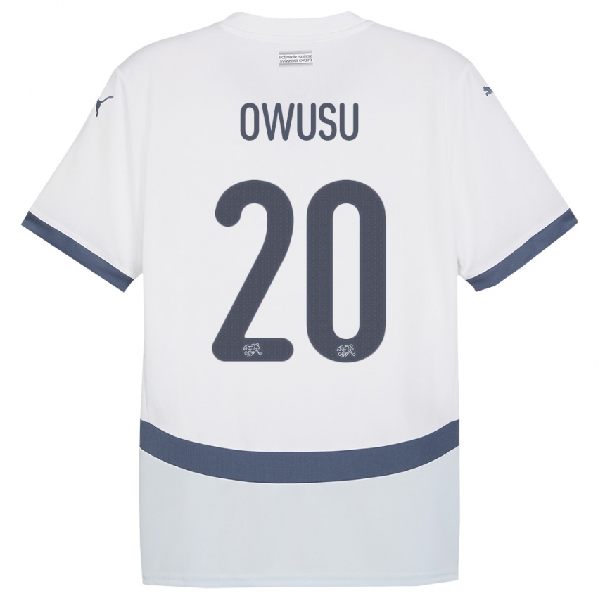 Niño Camiseta Suiza Tyron Owusu #20 Blanco 2ª Equipación 24-26 La Camisa Argentina