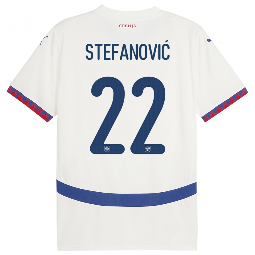 Niño Camiseta Serbia Dejana Stefanovic #22 Blanco 2ª Equipación 24-26 La Camisa Argentina