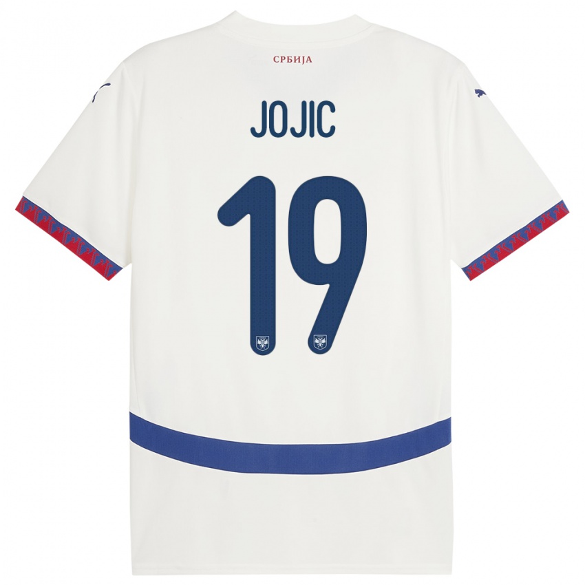 Niño Camiseta Serbia Nikola Jojic #19 Blanco 2ª Equipación 24-26 La Camisa Argentina