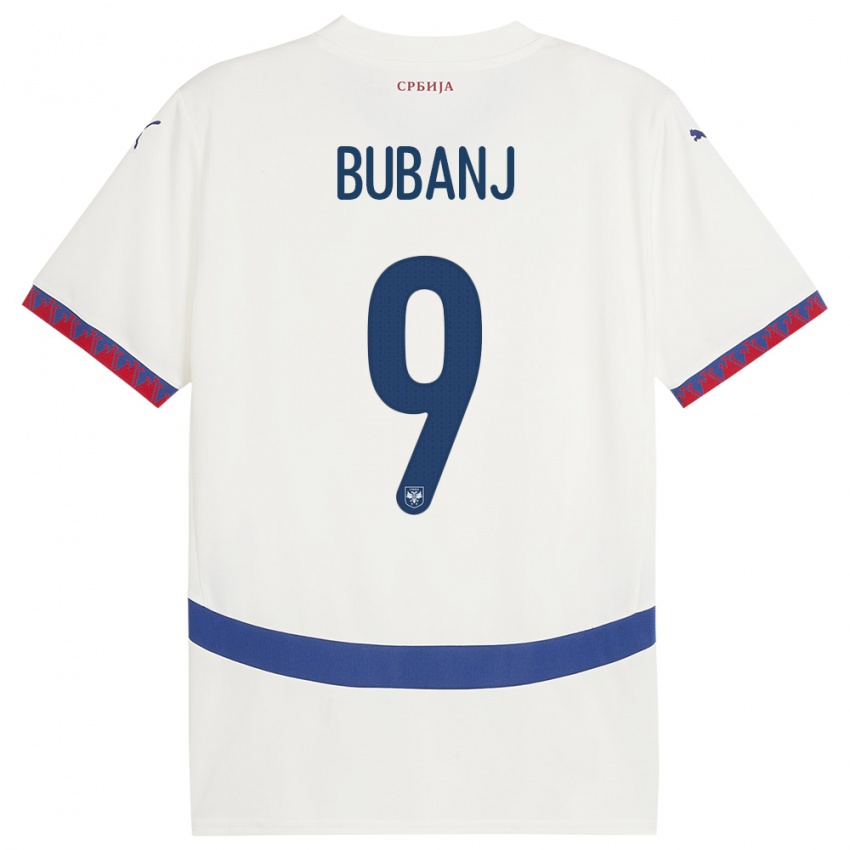 Niño Camiseta Serbia Mateja Bubanj #9 Blanco 2ª Equipación 24-26 La Camisa Argentina