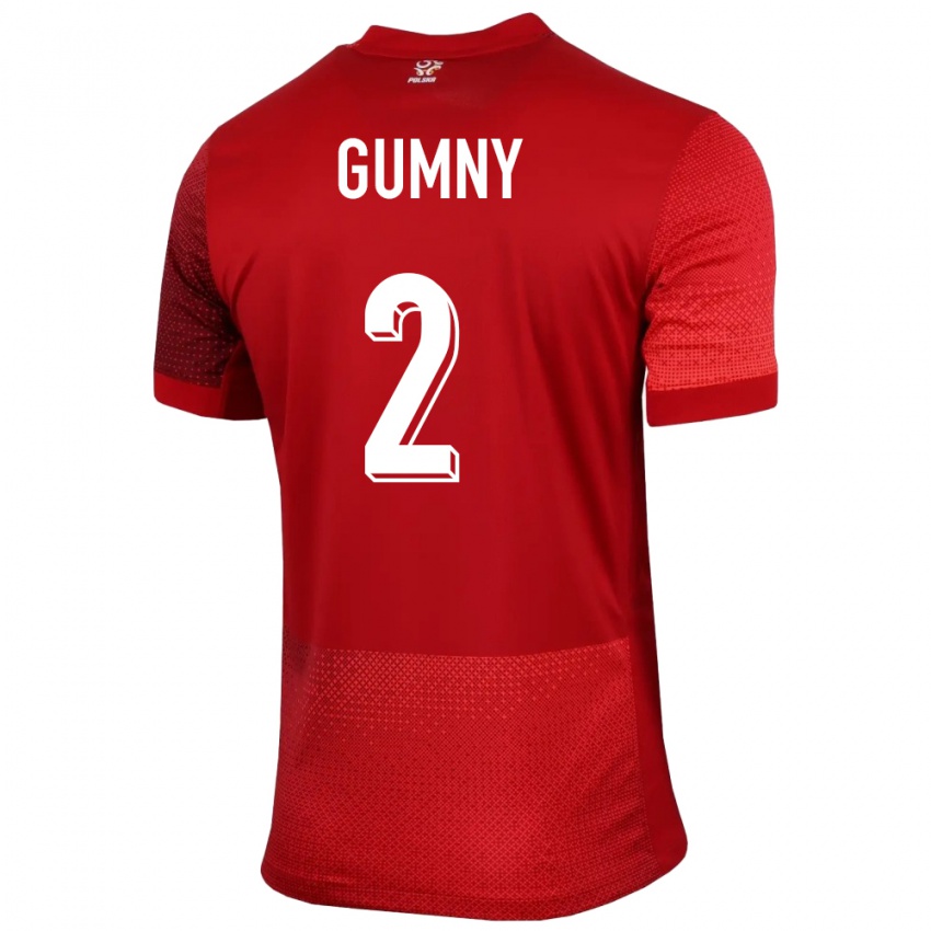 Niño Camiseta Polonia Robert Gumny #2 Rojo 2ª Equipación 24-26 La Camisa Argentina