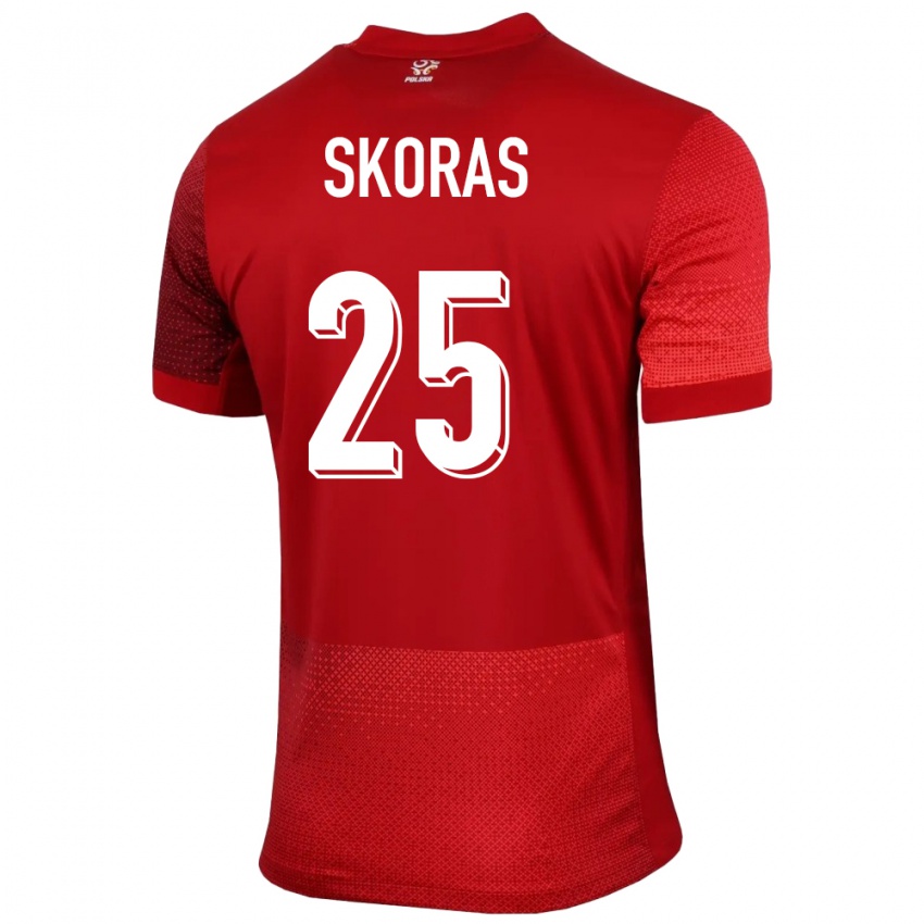 Niño Camiseta Polonia Michal Skoras #25 Rojo 2ª Equipación 24-26 La Camisa Argentina