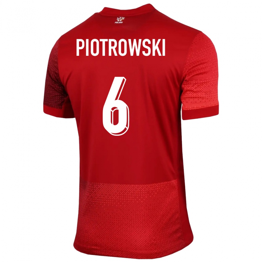 Niño Camiseta Polonia Jakub Piotrowski #6 Rojo 2ª Equipación 24-26 La Camisa Argentina