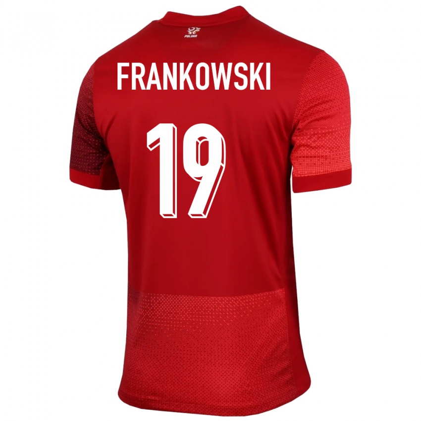 Niño Camiseta Polonia Przemyslaw Frankowski #19 Rojo 2ª Equipación 24-26 La Camisa Argentina