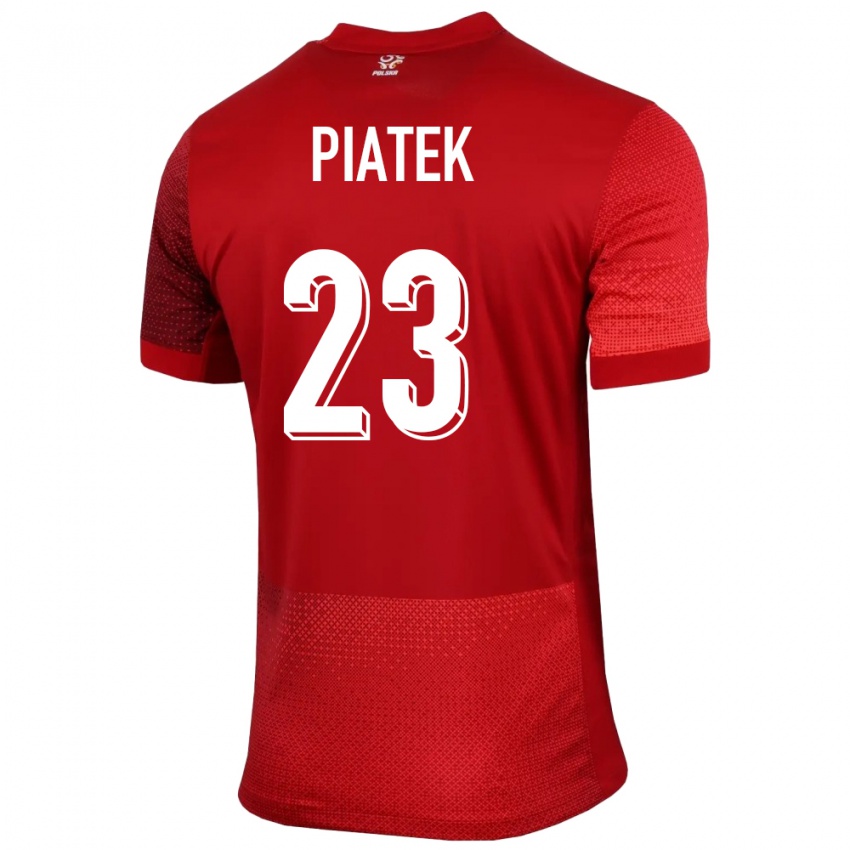 Niño Camiseta Polonia Krzysztof Piatek #23 Rojo 2ª Equipación 24-26 La Camisa Argentina