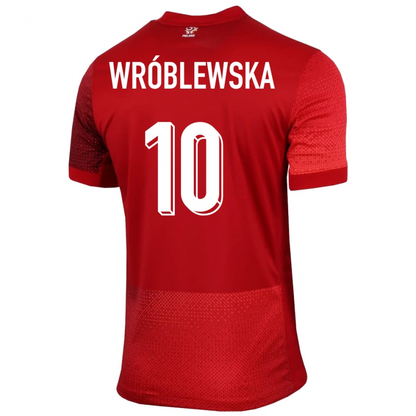 Niño Camiseta Polonia Joanna Wroblewska #10 Rojo 2ª Equipación 24-26 La Camisa Argentina